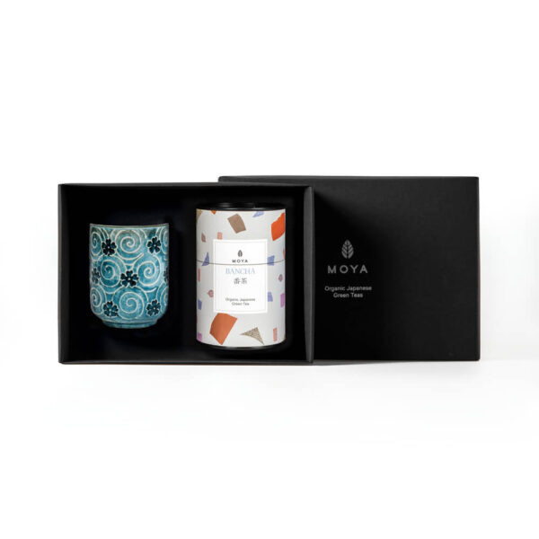 Moya tea & Nenu mug Organic leaf tea set - Bancha 60g