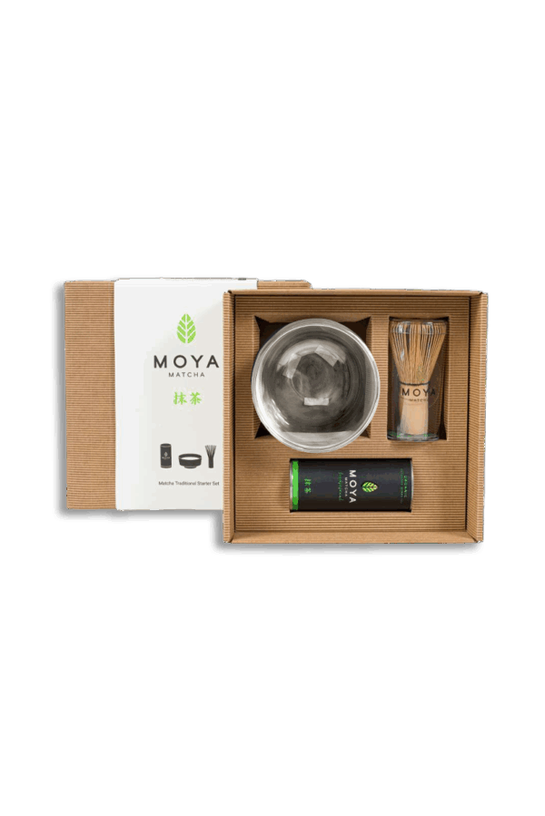 Moya Matcha Starter set with glass matcha bowl