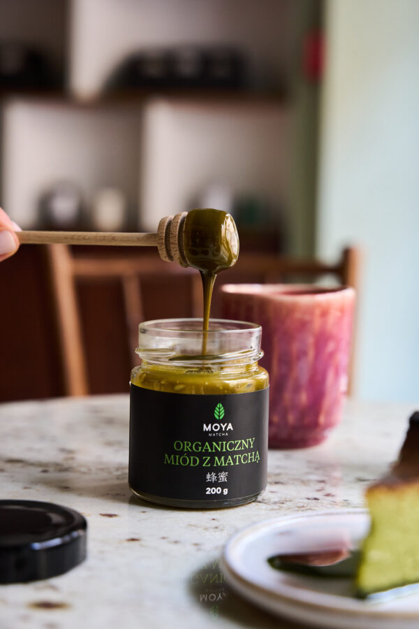 Organiczny Miód z Matchą, Zestaw miód z matchą i herbata liściasta