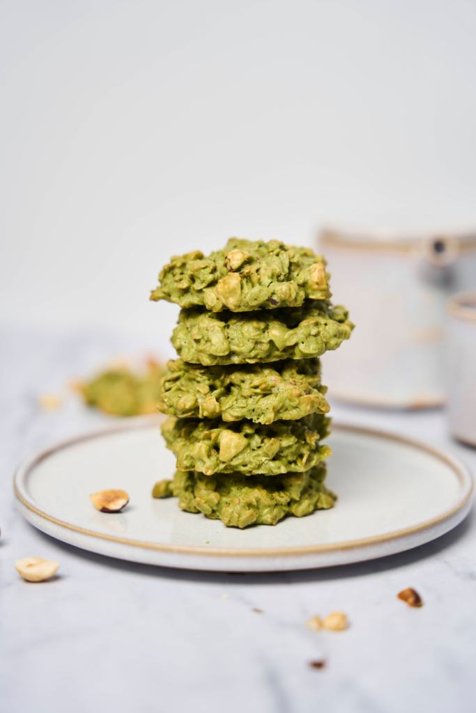 ciasteczka owsiane z matchą