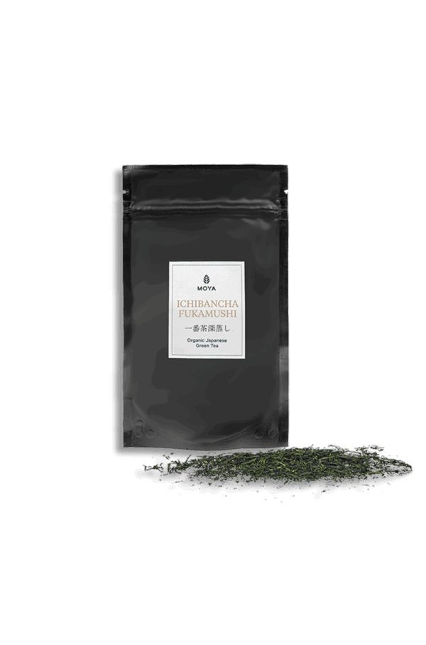Moya Ichibancha Fukamushi organiczna japońska zielona herbata premium 50g